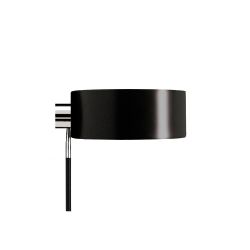 Top Light Puk Wing Single LED-Wandleuchte-Schwarz/Chrom-Armlänge 20 cm-Glas matt-Glas matt-mit LED (2800K)