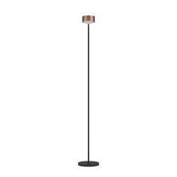 Top Light Puk! 120 Eye Floor Stehleuchte-Kupfer gebürstet/Schwarz matt-Glas mattiert-ohne Dimmer