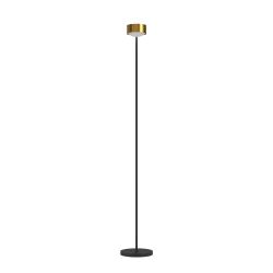 Top Light Puk! 120 Eye Floor Stehleuchte-Messing gebürstet/Schwarz matt-Glas mattiert-ohne Dimmer