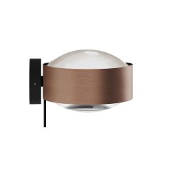 Top Light Puk! 160 Wall Avantgarde LED-Wandleuchte-Kupfer gebürstet/Schwarz matt-Linse klar-Linse matt-mit LED (2700K)