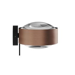 Top Light Puk! 160 Wall Avantgarde LED-Wandleuchte-Kupfer gebürstet/Schwarz matt-Linse klar-Linse klar-mit LED (2700K)