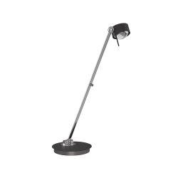 Top Light Puk! 80 Table Avantgarde LED-Tischleuchte-Anthrazit matt/Chrom-Glas matt-Linse klar-Höhe 600 mm-mit LED (2700K)