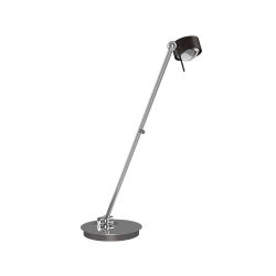 Top Light Puk! 80 Table Avantgarde LED-Tischleuchte-Black Wood/Chrom-Glas matt-Linse klar-Höhe 600 mm-mit LED (2700K)