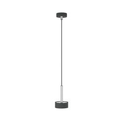 Top Light Puk Mini Long One LED-Pendelleuchte-Anthrazit matt/Chrom-Glas mattiert-mit LED (2700K)