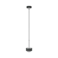 Top Light Puk Mini Long One LED-Pendelleuchte-Anthrazit matt/Chrom-Linse matt-mit LED (2700K)
