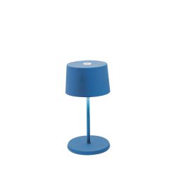 Zafferano Olivia Pro Mini LED-Akkuleuchte-Capri Blau-mit LED (2700K/3000K)