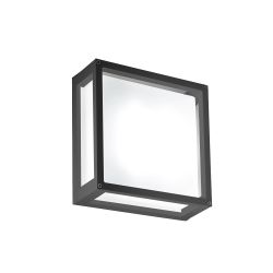 Zafferano Home Quadrat LED-Wand- und Deckenleuchte-Dunkelgrau-mit LED (3000K)