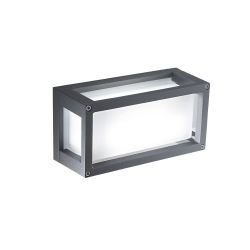 Zafferano Home Rechteck LED-Wand- und Deckenleuchte-Dunkelgrau-mit LED (2700K)