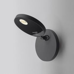 Artemide Demetra Faretto LED-Wandleuchte mit Schalter-Anthrazitgrau-mit LED (3000K)