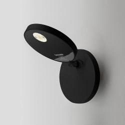 Artemide Demetra Faretto LED-Wandleuchte mit Schalter-Schwarz matt-mit LED (2700K)