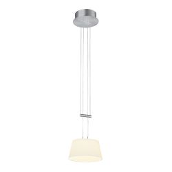 Bankamp Conus 2289 LED-Pendelleuchte 1-flammig-Nickel matt/Chrom-mit dim2warm (1800K - 3000K)