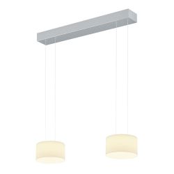 Bankamp Grand 2260 flex LED-Pendelleuchte 2-flammig-Aluminium eloxiert-Opalglas-mit dim2warm (2200K - 2700K)