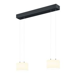 Bankamp Grand 2260 flex LED-Pendelleuchte 2-flammig-Anthrazit matt-Opalglas-mit dim2warm (2200K - 2700K)