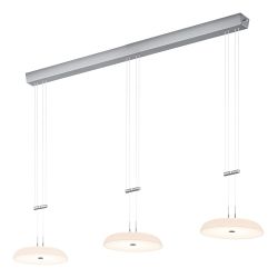 Bankamp Bowl 2345 LED-Pendelleuchte 3-flammig-Nickel matt-mit dim2warm (2200K - 2700K)