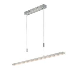 Bankamp Gem 2140 LED-Pendelleuchte-Nickel matt/Chrom-mit dim2warm (2200K - 3000K)