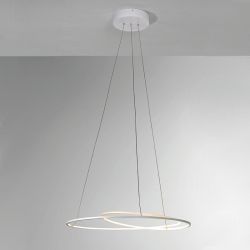 Bopp Leuchten At 70 cm, LED-Pendelleuchte-Weiß matt; mit LED 
