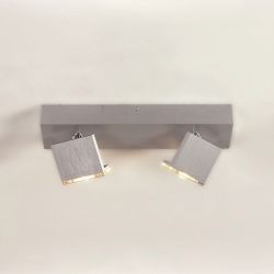 Bopp Leuchten Elle 2-flammig LED-Deckenleuchte - Aluminium geschliffen, mit LED (2700K)