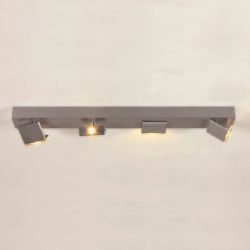 Bopp Leuchten Elle 4-flammig LED-Deckenleuchte - Aluminium geschliffen, mit LED (2700K)
