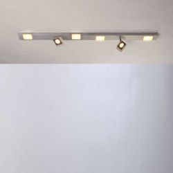 Bopp Leuchten Session LED-Deckenleuchte 6-flammig in Aluminium geschliffen