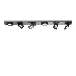 Bopp Leuchten Book LED-Deckenleuchte 6-flammig-Alu matt/Deep Ocean-mit LED (2700K)