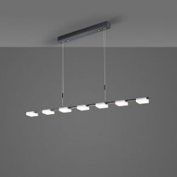 Bopp Plus Quad LED-Pendelleuchte 7-flammig-Aluminium geschliffen 01