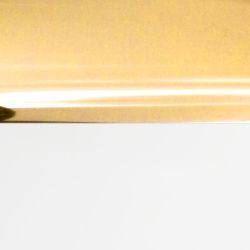Catellani &amp; Smith Lederam Manta S2 LED-Deckenleuchte-Schirm: Weiß/Blattgold; Stange: Satiniert; Scheibe: Weiß-mit LED (2700K)