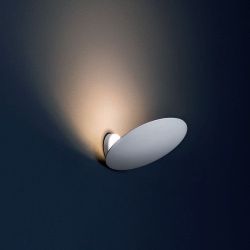 Catellani & Smith Lederam W1 Ø 25 cm LED-Wandleuchte-Weiß; mit LED (2700K) 