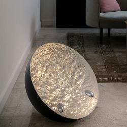 Catellani & Smith Stchu-Moon 01 LED Bodenleuchte Ø 60cm-Blattsilber-mit LED (2600K - 2800K)