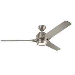 Elstead Lighting Zeus Deckenventilator mit Beleuchtung-Nickel gebürstet 01