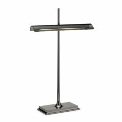 FLOS Goldman LED-Tischleuchte Schwarz-Nickel / Rauchgrau