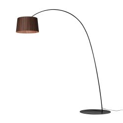 Foscarini Twiggy Wood Terra LED-Stehleuchte-Schwarz-Palisander-mit LED (2700K)