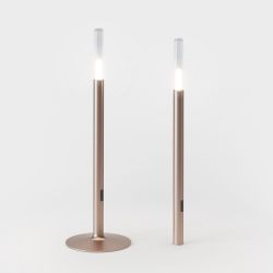 IP44 Glim LED-Tischleuchte mit Akku-Bronze-ohne Steckernetzteil