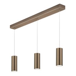 Knapstein Helli-3 LED-Pendelleuchte-Bronze-mit LED (2700K)