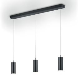 Knapstein Helli-3 LED-Pendelleuchte-Schwarz-mit LED (2700K)