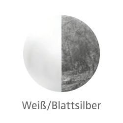 Knikerboker Curve Terra LED-Stehleuchte-Weiß/Blattsilber-mit LED (2700K)