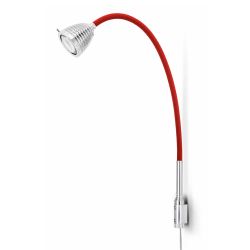 Less-n-more Athene A-WL LED-Wandleuchte mit Kabel-Rot-mit LED (2700K)