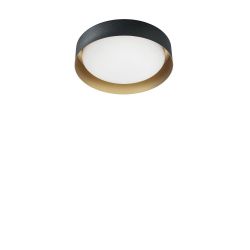 Linea Light Crew_2 262 LED-Wand- und Deckenleuchte-Schwarz/Gold