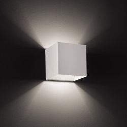 Studio Italia Design Laser Cube LED-Wandleuchte quadratisch-Weiß; mit LED (2700K)