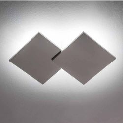 Lodes Puzzle Double Square LED-Decken-und Wandleuchte - Grau, mit LED (2700K)