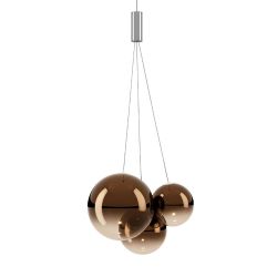 Lodes Random LED-Pendelleuchte 3-flammig-Bronze-mit LED (2700K)