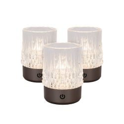 Lucide Lili LED-Akkuleuchte 3er Set-Gunmetal