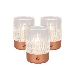 Lucide Lili LED-Akkuleuchte 3er Set-Kupfer