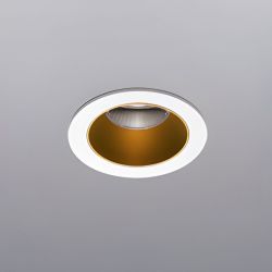 LUX-IT Solo 4 LED-Deckeneinbaustrahler-Weiß/Gold-Leistung 7 Watt-mit LED (2700K)