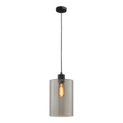 Masterlight Ortona Pendelleuchte 1-flammig-Glas groß Ø 190 mm-Schwarz matt