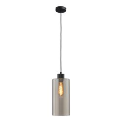 Masterlight Ortona Pendelleuchte 1-flammig-Glas medium Ø 140 mm-Schwarz matt