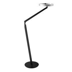 Occhio Gioia lettura LED-Leseleuchte-Körper/body Schwarz matt-Kopf/head Silber matt-mit LED (2700K - 4000K)