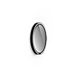 Occhio Mito sfera 40 LED-Spiegelwandleuchte-Schwarz matt-Spiegel getönt-Wide für breit abstrahlendes Licht von 80°-mit Occhio air Modul-mit x-tra warm LED (2200K - 3500K) Sonderanfertigung