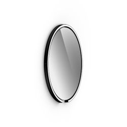 Occhio Mito sfera 60 LED-Spiegelwandleuchte-Schwarz matt-Spiegel getönt-Wide für breit abstrahlendes Licht von 80°-mit Occhio air Modul-mit LED (2700K - 4000K)