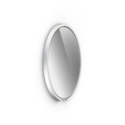 Occhio Mito sfera 60 LED-Spiegelwandleuchte-Silber matt-Spiegel getönt-Wide für breit abstrahlendes Licht von 80°-mit Occhio air Modul-mit x-tra warm LED (2200K - 3500K) Sonderanfertigung