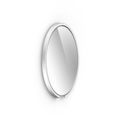 Occhio Mito sfera 60 LED-Spiegelwandleuchte-Silber matt-Spiegel klar-Wide für breit abstrahlendes Licht von 80°-mit Occhio air Modul-mit x-tra warm LED (2200K - 3500K) Sonderanfertigung
